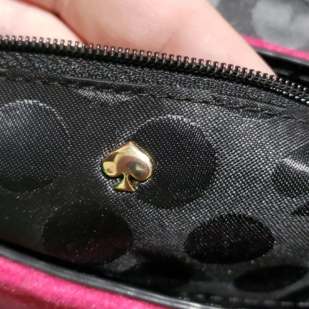 Kate spade pink and red felted crossbody rare